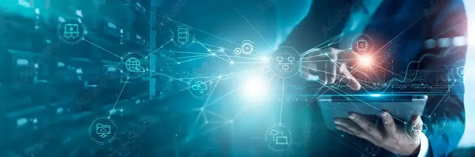 Business IT support and network-services illustration